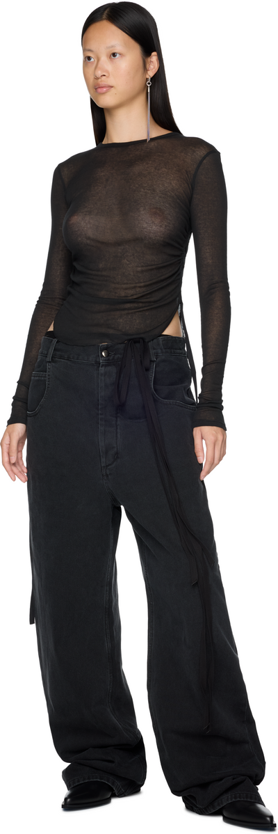 Ann Demeulemeester Oke Long Sleeve Cropped Top