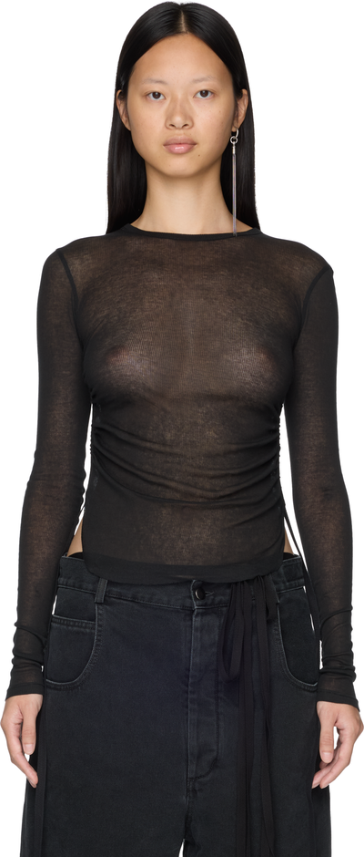 Ann Demeulemeester Oke Long Sleeve Cropped Top