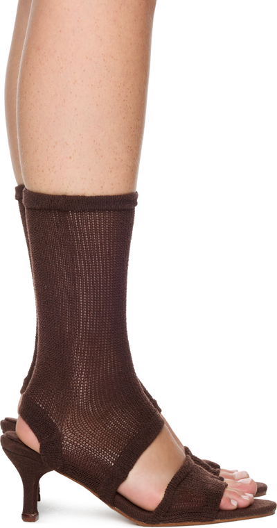 Isa Boulder Garter Heeled Sandals