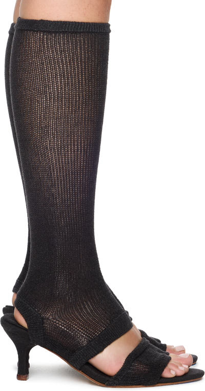 Isa Boulder Garter Heeled Sandals