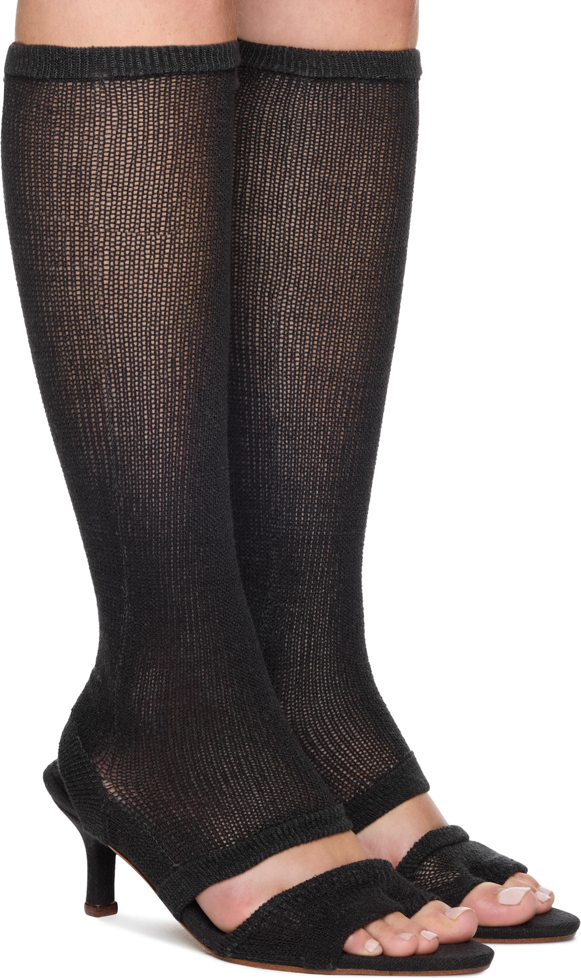 Isa Boulder Garter Heeled Sandals