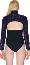 Isa Boulder Fudgy Long Sleeve Bolero Sweater Top
