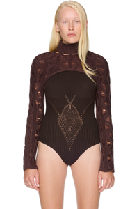 Picture of Fudgy Long Sleeve Bolero Sweater Top