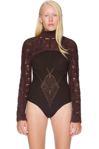 Picture of Fudgy Long Sleeve Bolero Sweater Top