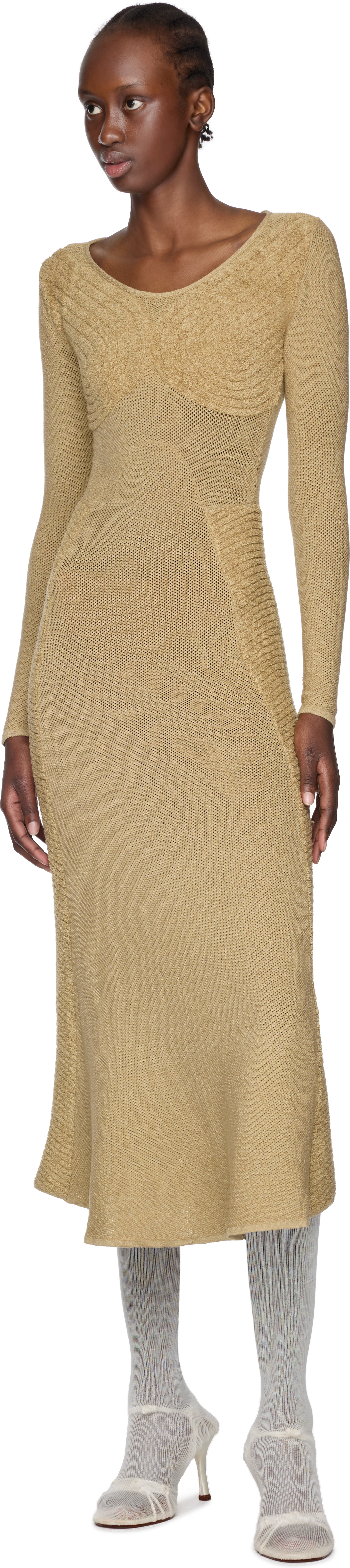 Isa Boulder Sweetheart Long Sleeve Dress
