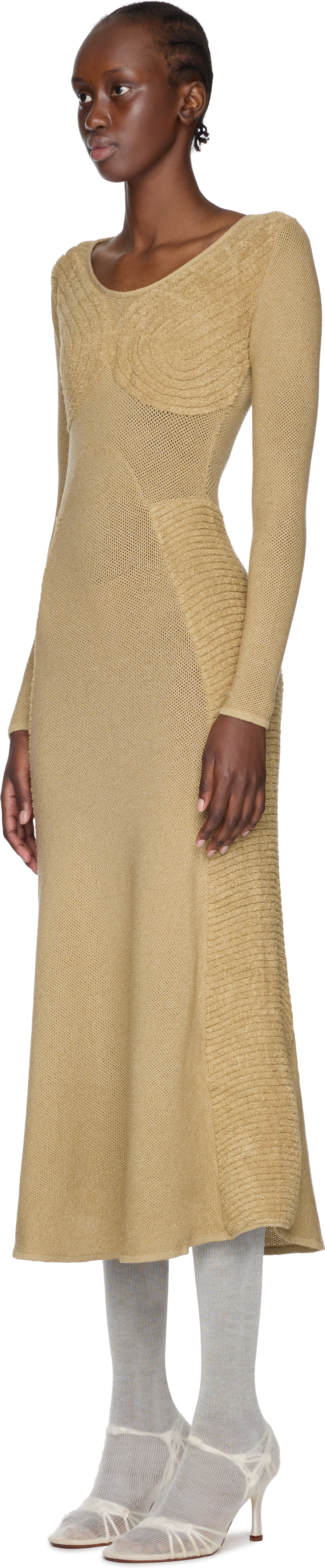 Isa Boulder Sweetheart Long Sleeve Dress