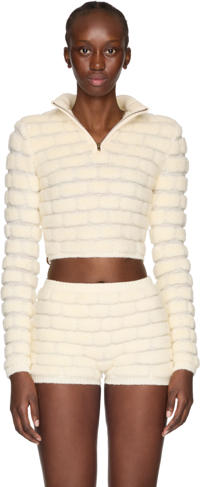 Isa Boulder Brick Cropped Sweater Top