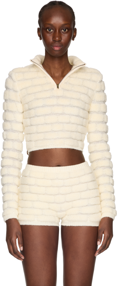 Isa Boulder Brick Cropped Sweater Top