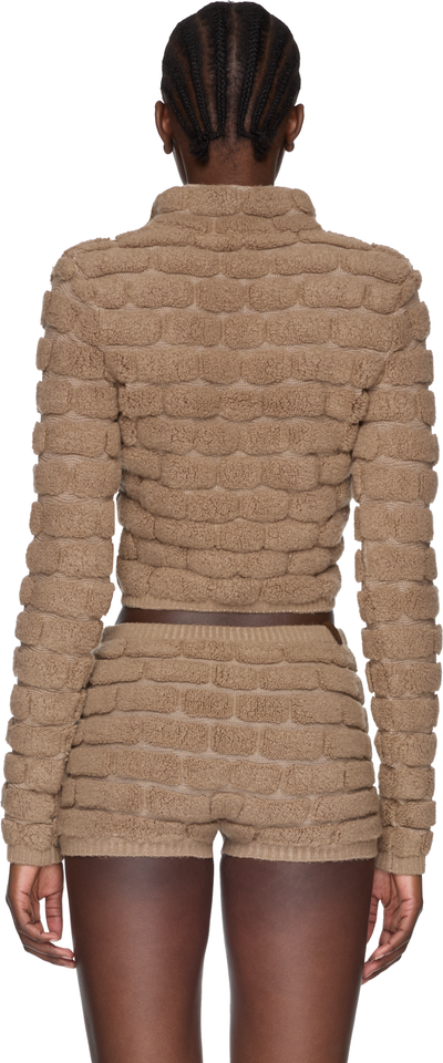 Isa Boulder Brick Cropped Sweater Top