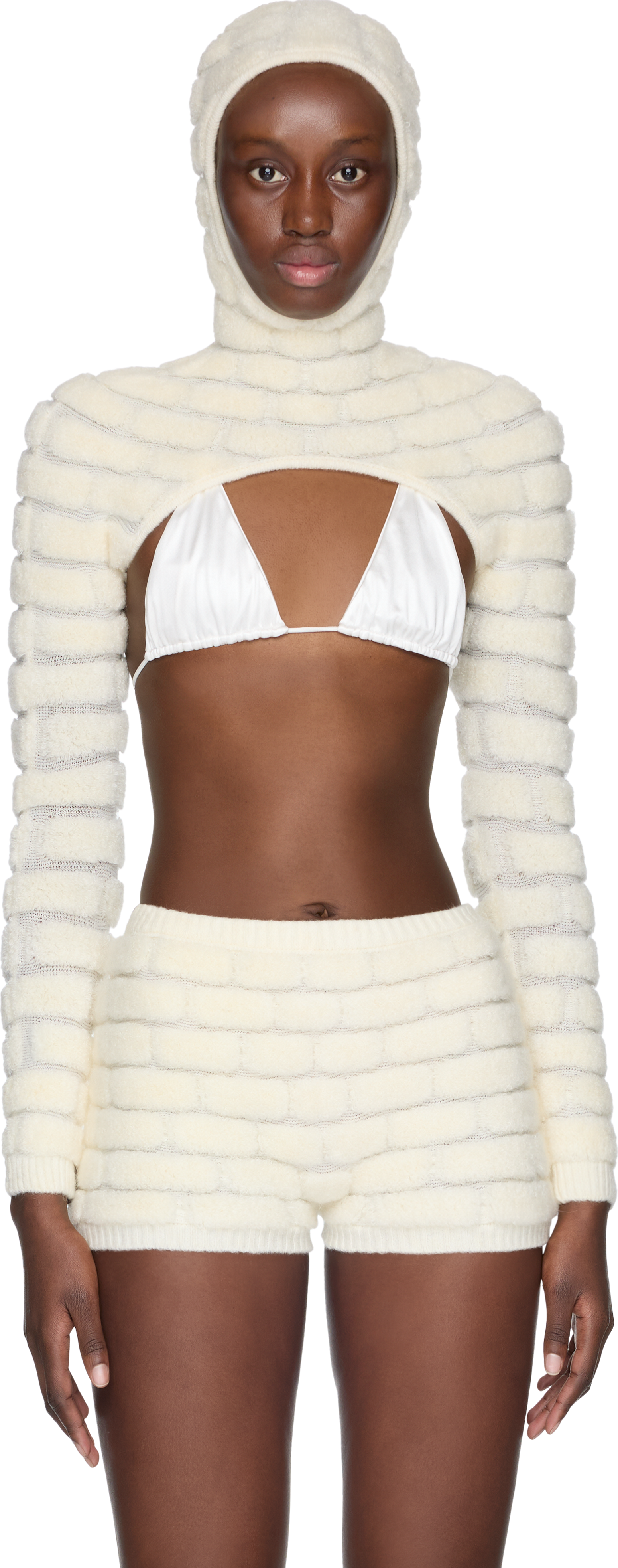 Isa Boulder Brick Long Sleeve Bolero Top