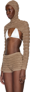 Isa Boulder Brick Long Sleeve Bolero Top