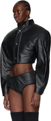 Duran Lantink Leather Cropped Shoulder Jacket