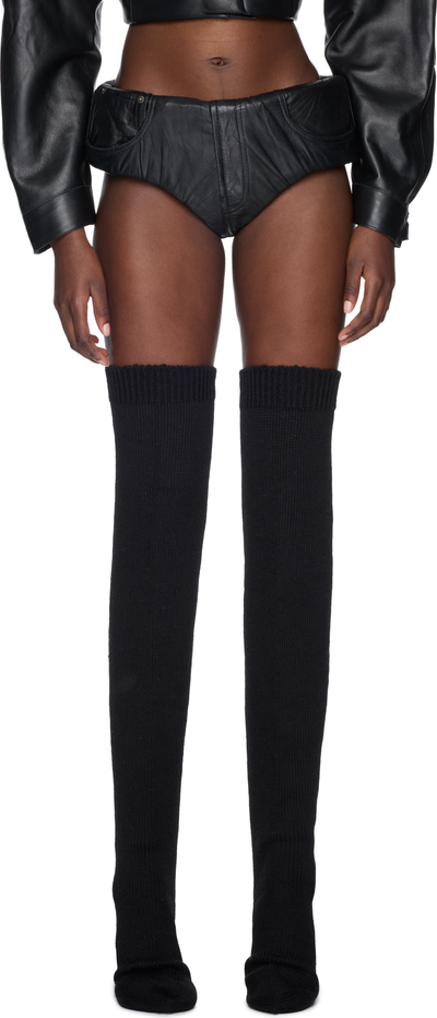 Duran Lantink Leather Foam Mini Shorts