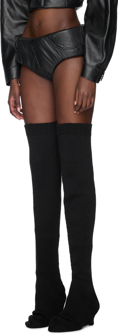 Duran Lantink Leather Foam Mini Shorts