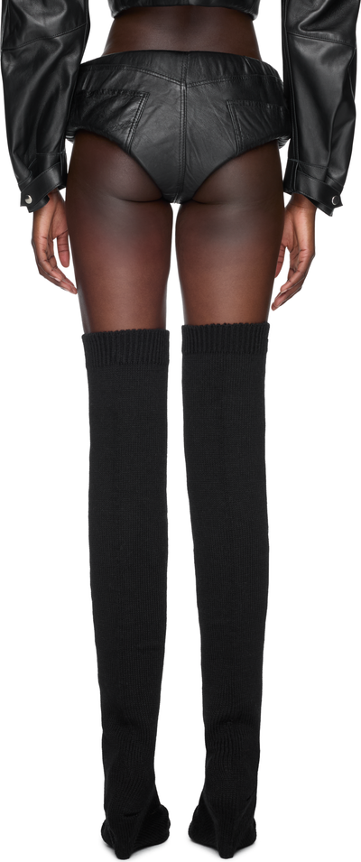 Duran Lantink Leather Foam Mini Shorts