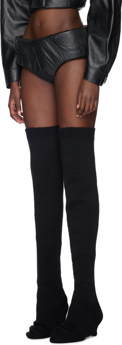 Duran Lantink Leather Foam Mini Shorts