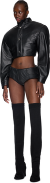 Duran Lantink Leather Foam Mini Shorts