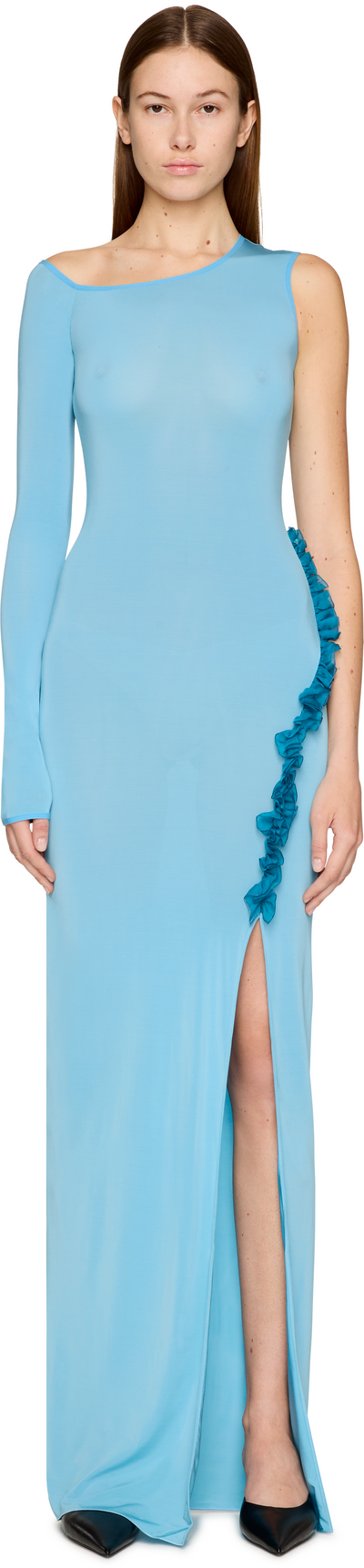 Nensi Dojaka One-Sleeve Asymmetric Maxi Dress