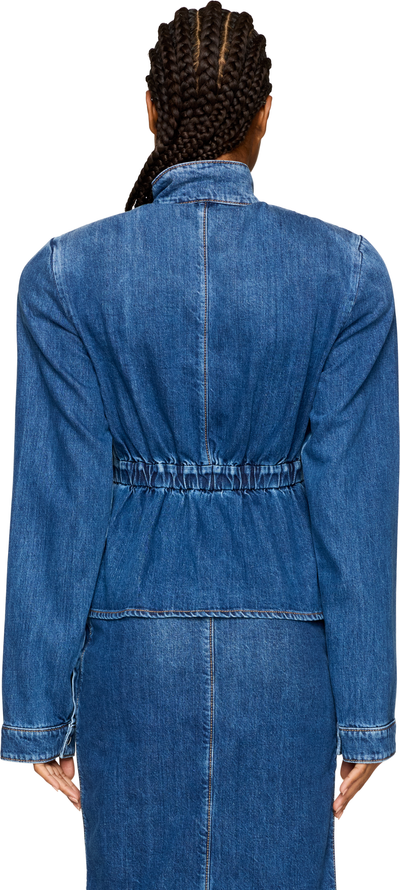 Nensi Dojaka Hayley Peplum Denim Bomber Jacket
