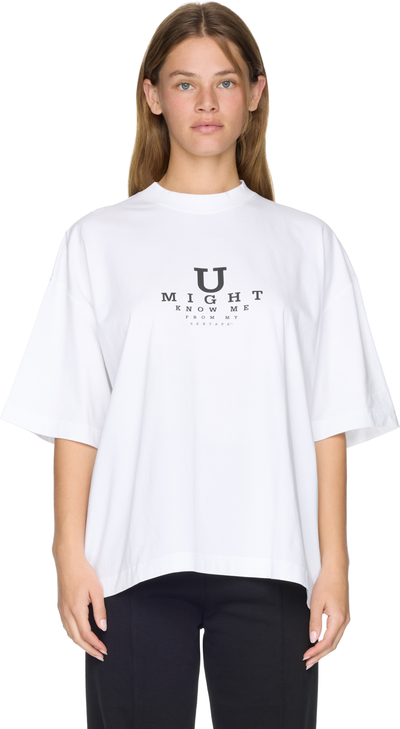 VETEMENTS U Might Know Me Cropped Boxy T-Shirt