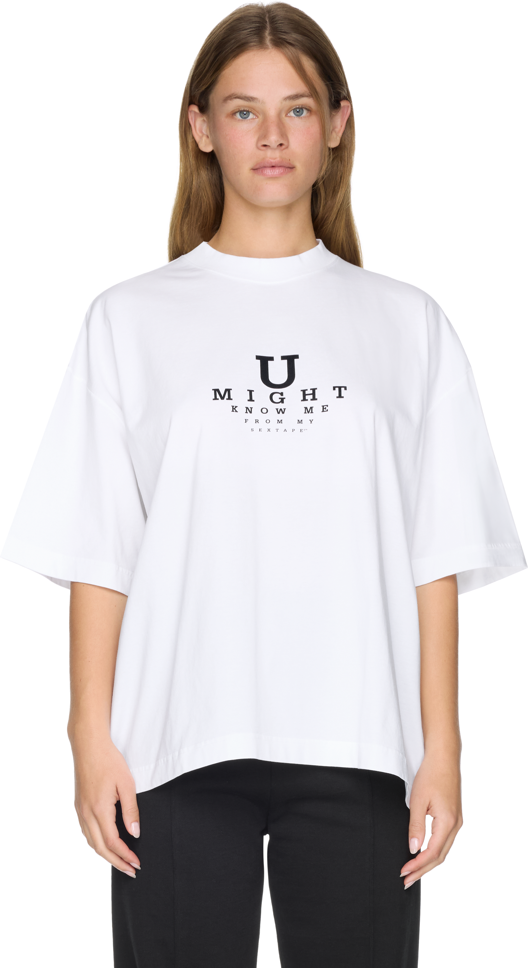 VETEMENTS U Might Know Me Cropped Boxy T-Shirt