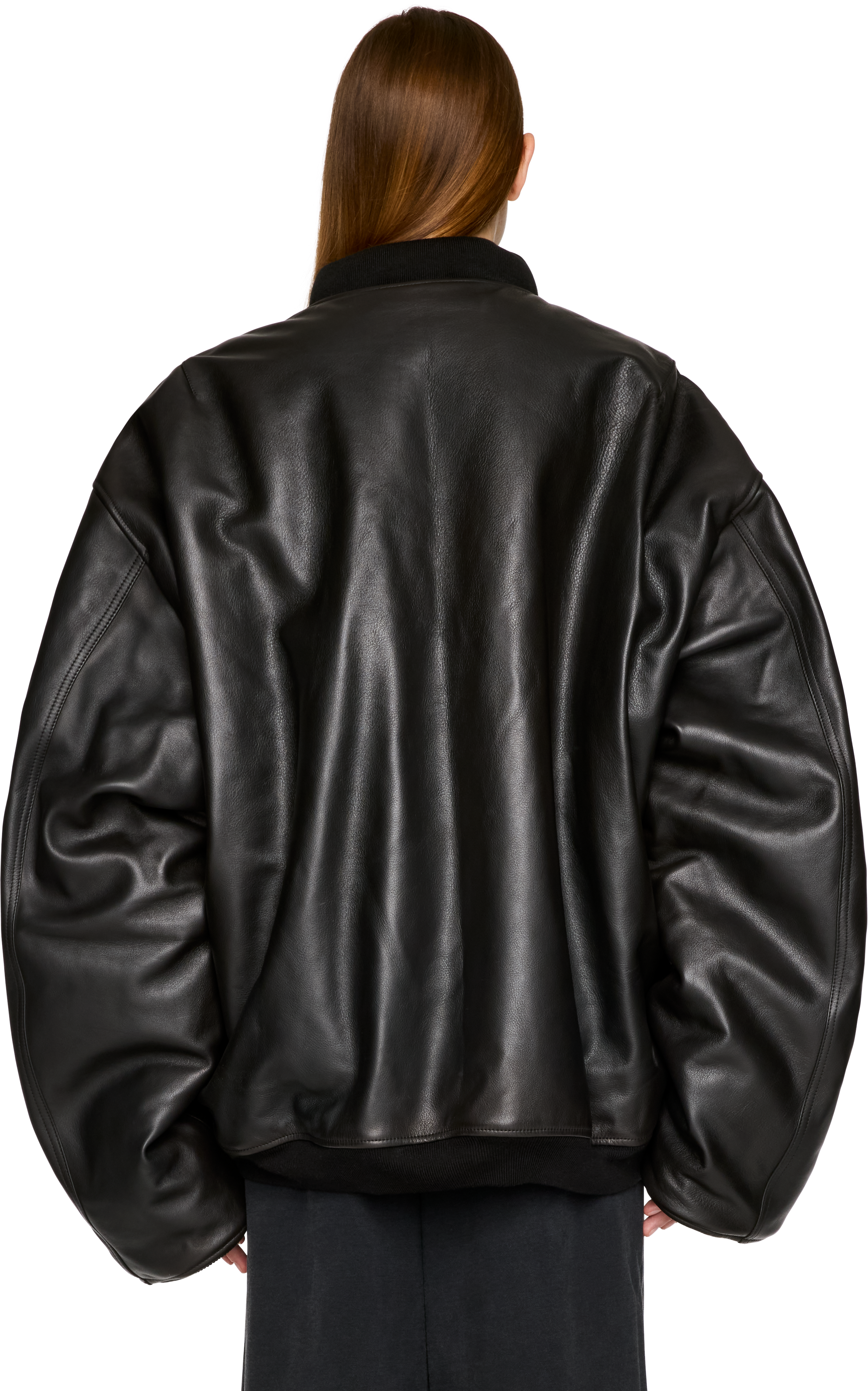 VETEMENTS Leather Bomber Jacket