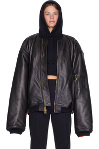 Picture of Leather Bomber Jacket