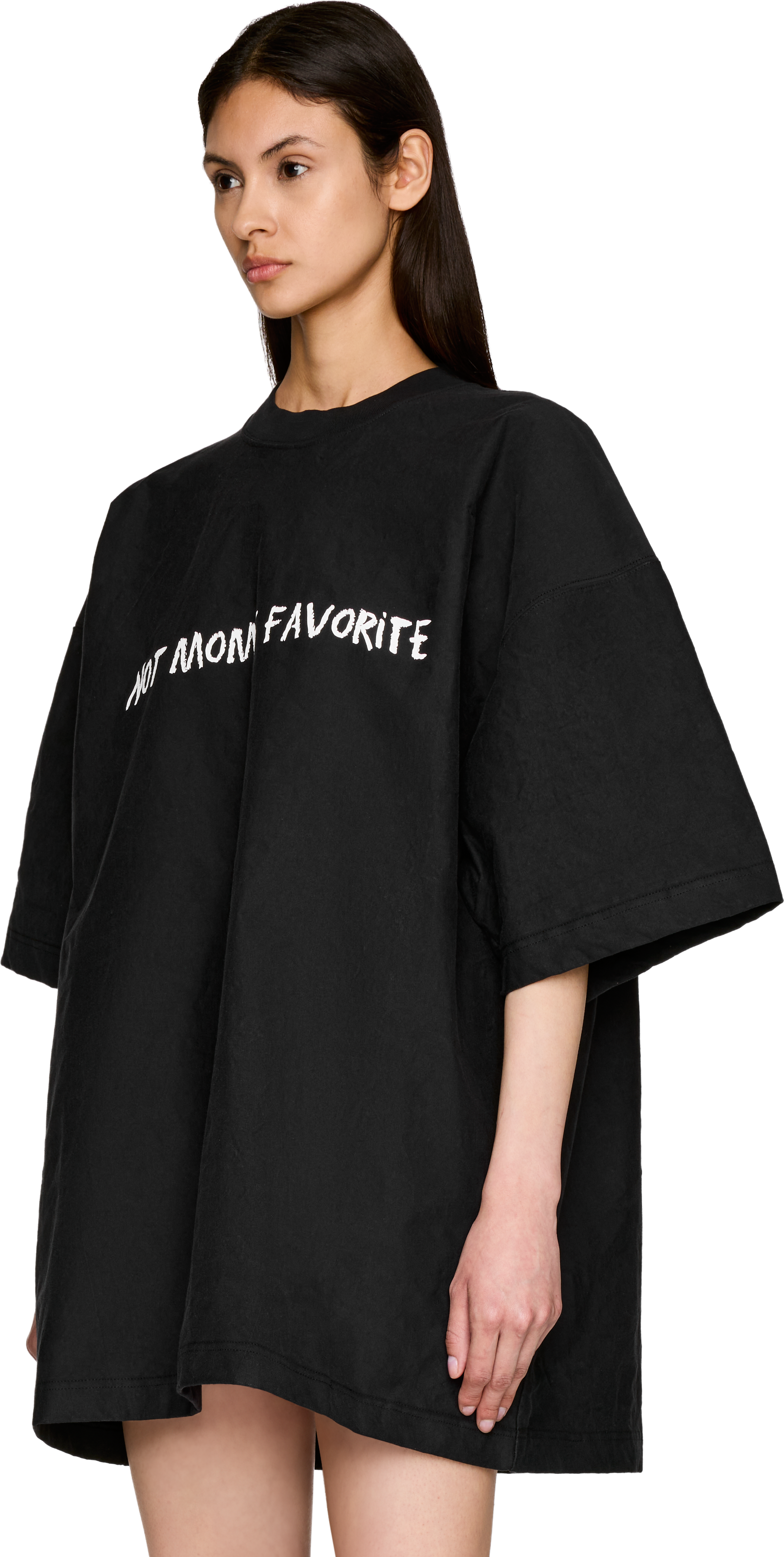 VETEMENTS Not Mom's Favourite Metalized Wrinkled T-Shirt