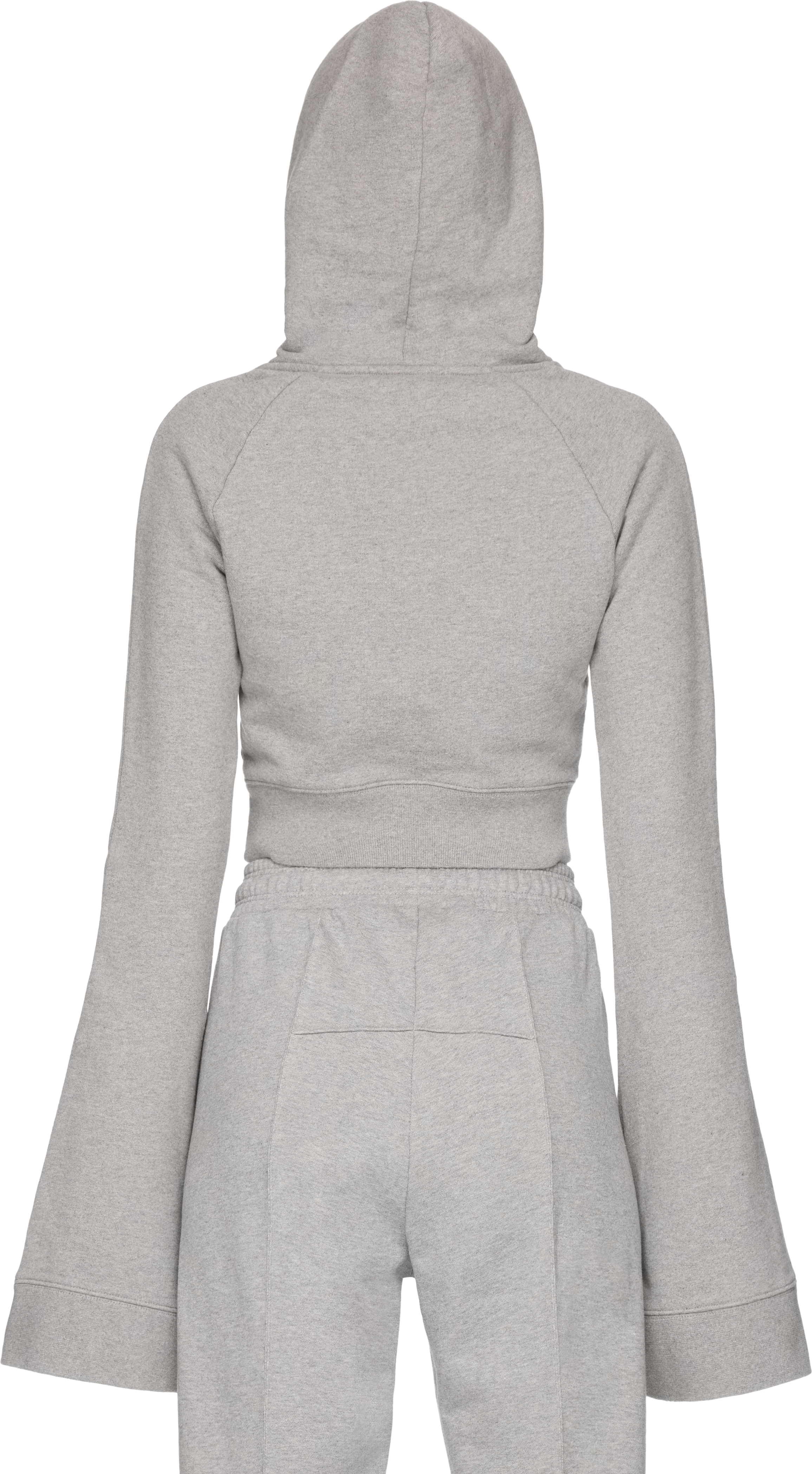 VETEMENTS Flared Sleeve Cropped Hoodie Top