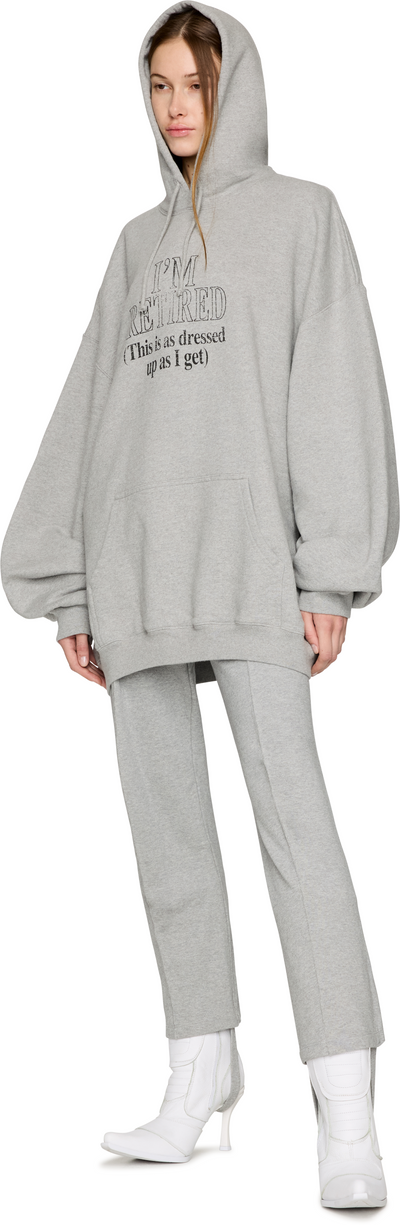 VETEMENTS I'm Retired Oversized Hoodie Top