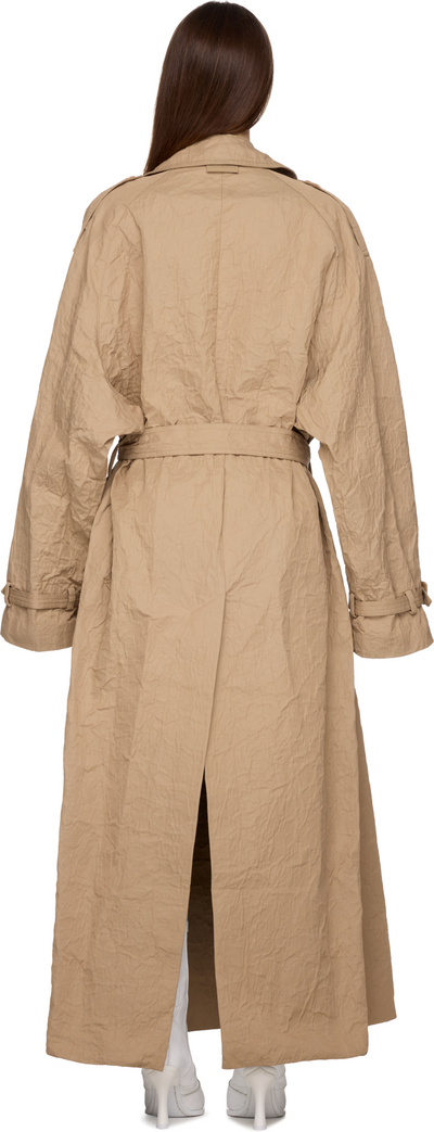 VETEMENTS Metalized Wrinkled Trench Coat