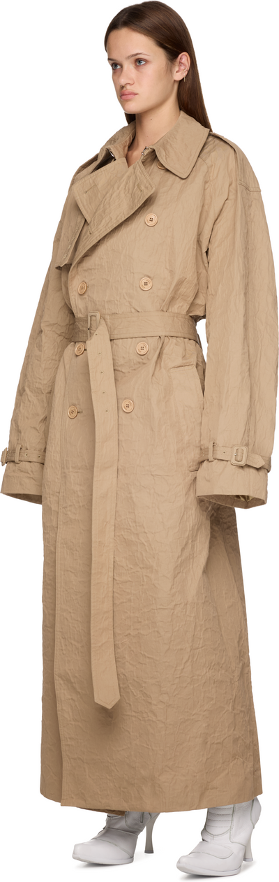 VETEMENTS Metalized Wrinkled Trench Coat