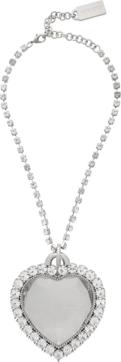 VETEMENTS Giant Crystal Heart Necklace