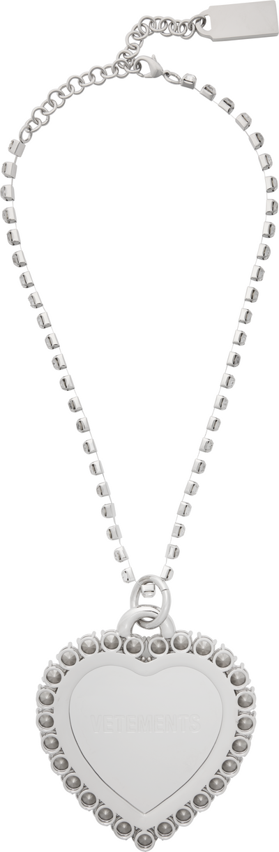 VETEMENTS Giant Crystal Heart Necklace
