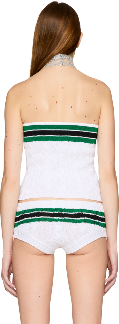 LAURA ANDRASCHKO Knitted Tennis Tube Top