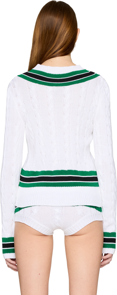 LAURA ANDRASCHKO Knitted Tennis Sweater