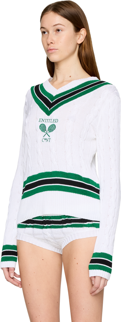 LAURA ANDRASCHKO Knitted Tennis Sweater