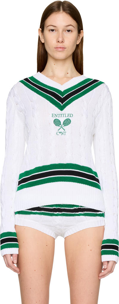 LAURA ANDRASCHKO Knitted Tennis Sweater