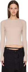 Ann Demeulemeester Kati Crew Neck Cropped Sweater