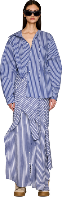 Picture of Striped Deconstructed Shirting Maxi Dress