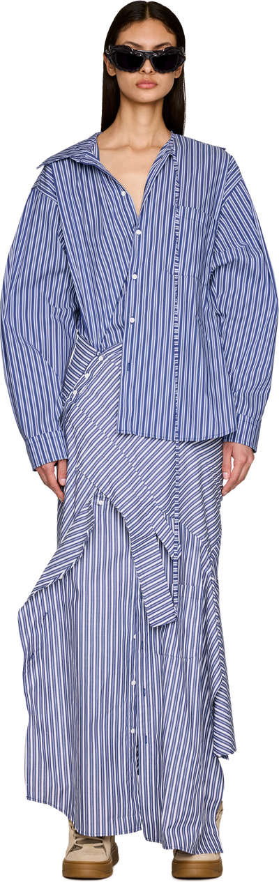 Ottolinger Striped Deconstructed Shirting Maxi Dress