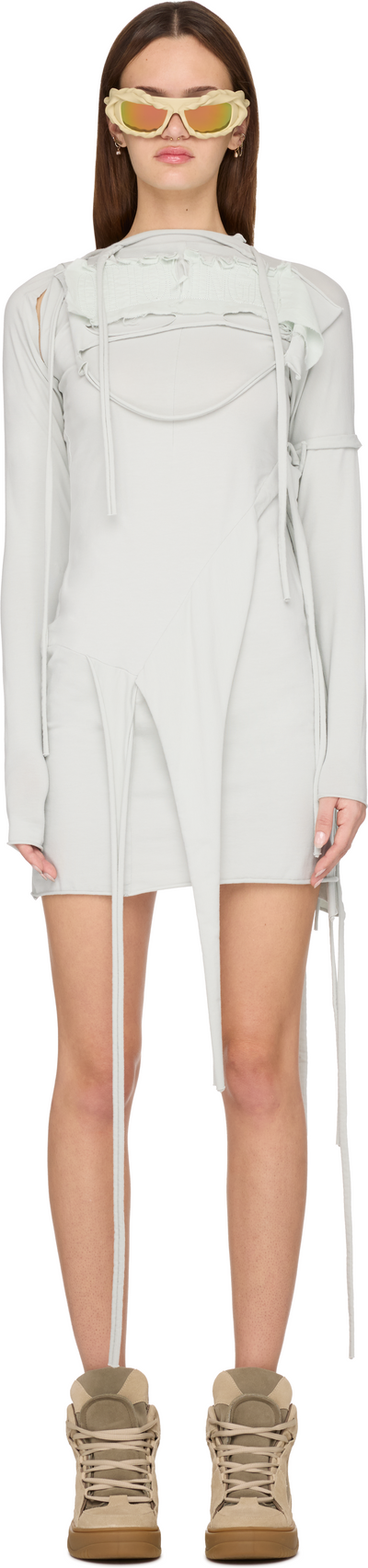 Ottolinger Deconstructed Longsleeve Mini Dress