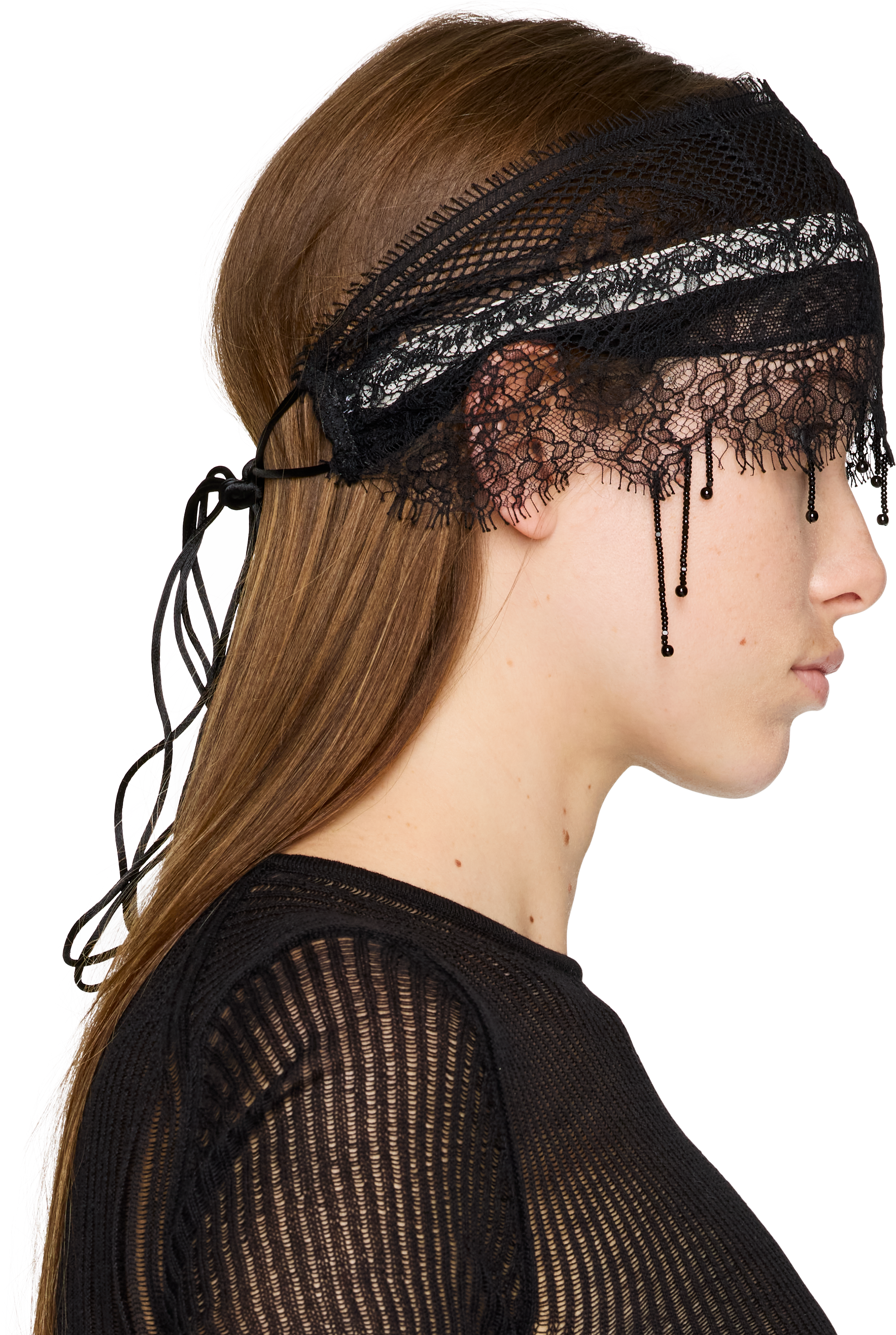 Ann Demeulemeester Klas Embroidered Lace Cap