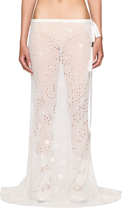 Ann Demeulemeester Sheila Long Bias Embroidered Skirt