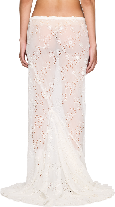 Ann Demeulemeester Sheila Long Bias Embroidered Skirt