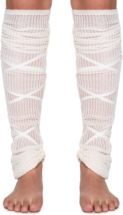 Ann Demeulemeester Adel Open Rib Leg Warmers