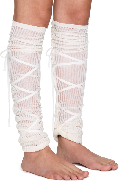 Ann Demeulemeester Adel Open Rib Leg Warmers