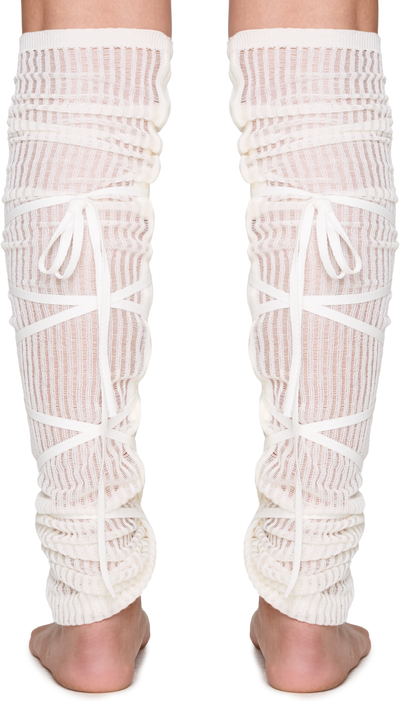 Ann Demeulemeester Adel Open Rib Leg Warmers