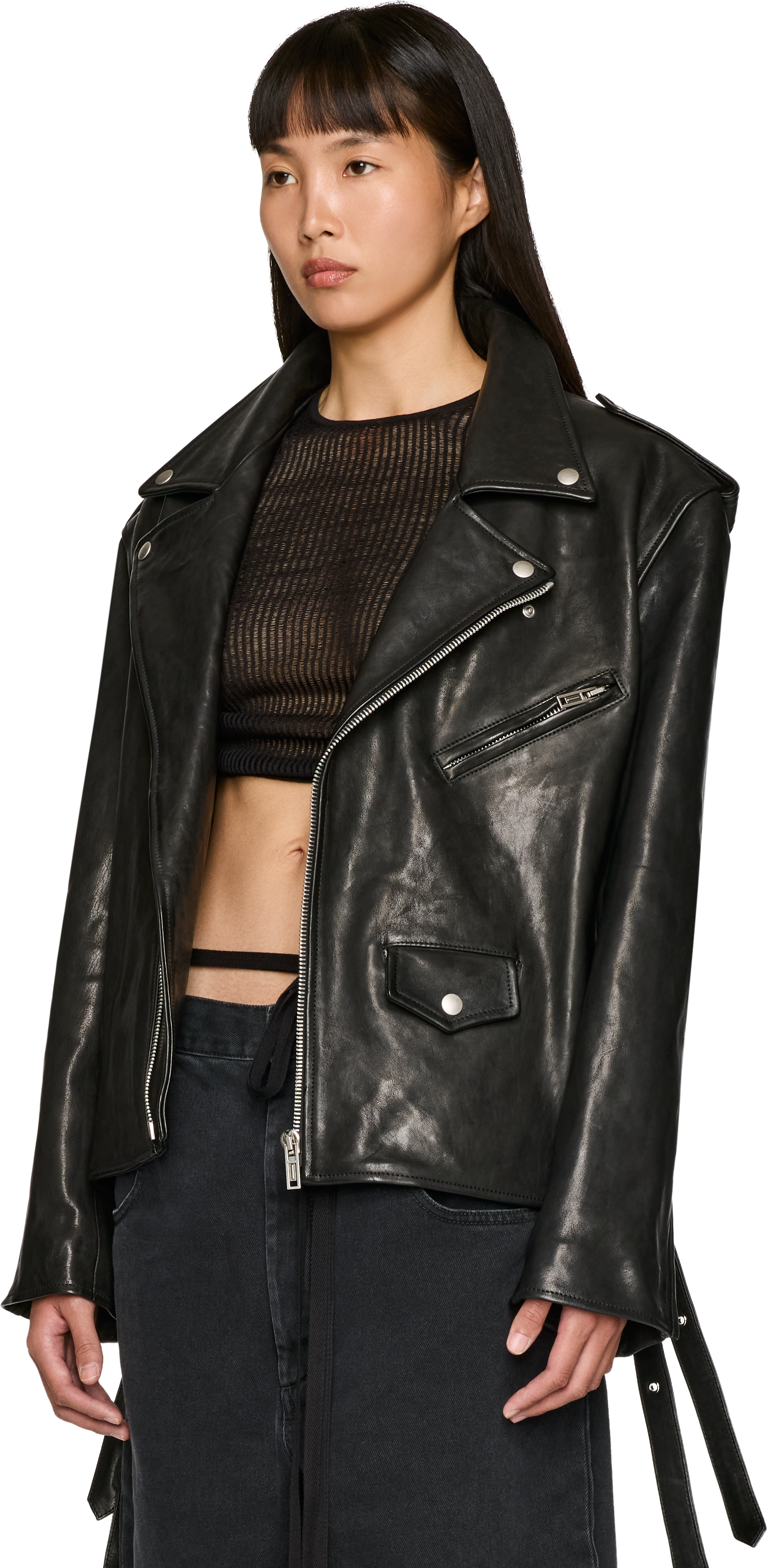 Ann Demeulemeester Flavia Perfecto Leather Jacket
