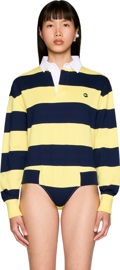 Coperni Striped Polo Bodysuit
